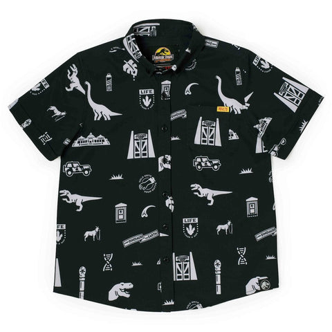 rsvlts-xs-jurassic-park-youth-short-sleeve-shirt-jurassic-park-life-finds-a-way-youth-kunuflex-short-sleeve-shirt